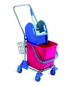 CARRELLO CROMATO EXPORT L.25 C/MAN E CESTINO