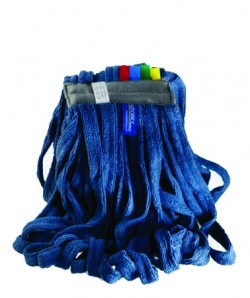 MOP PINZA MICROFIBRA  BLU A FILO CONTINUO